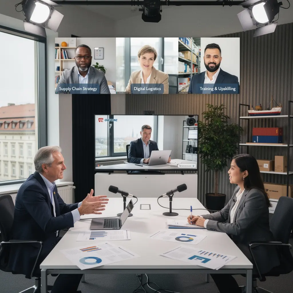 Eine Übersicht über die verschiedenen Stufen der Logistik in einem modernen Lagerhaus.