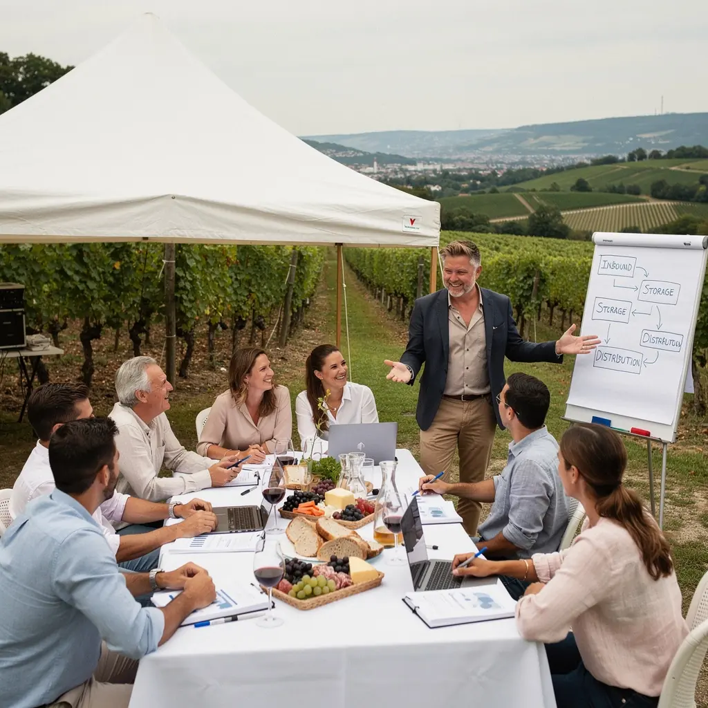 Eine Übersicht über die verschiedenen Stufen der Logistik in einem modernen Lagerhaus.