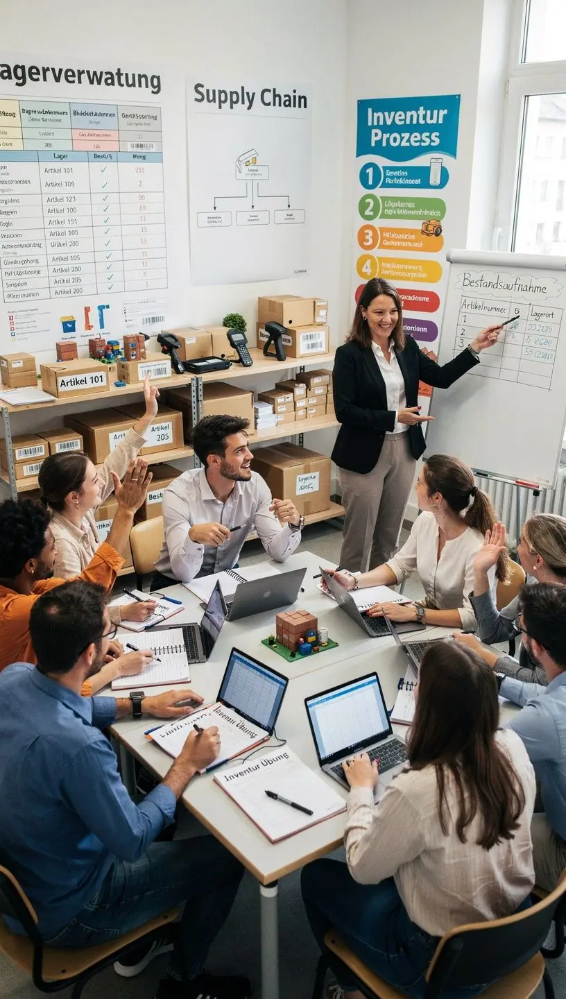 Eine Übersicht über die verschiedenen Stufen der Logistik in einem modernen Lagerhaus.